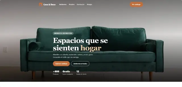 Diseño web para Hogar y deco