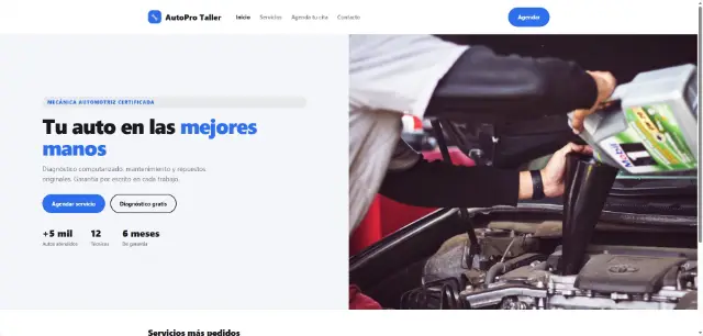 Diseño web para Talleres
